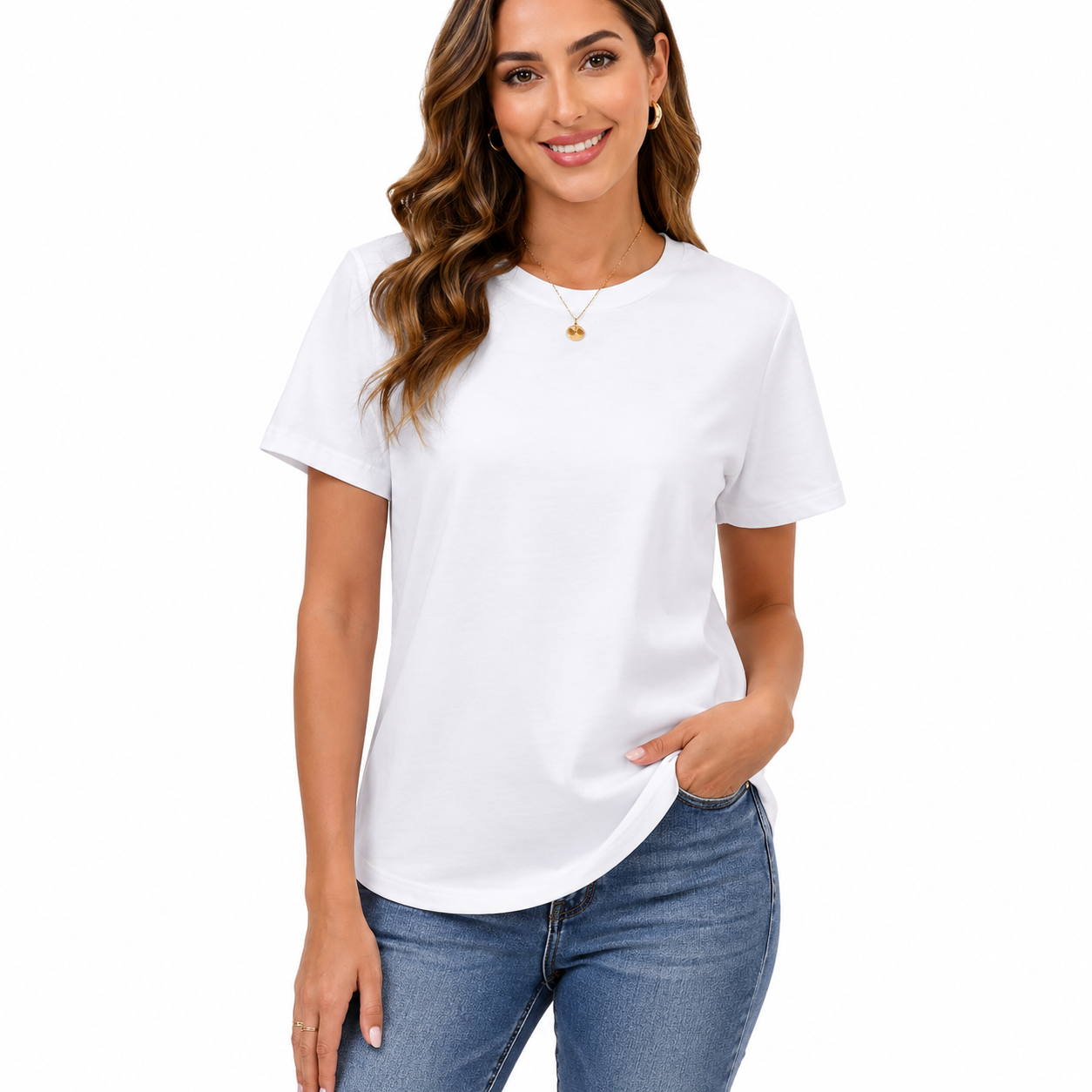 Women's Cotton Crew Neck T-Shirt