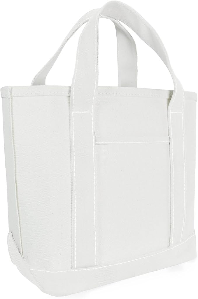 DALIX Mini Cotton Canvas Gift Tote Bag