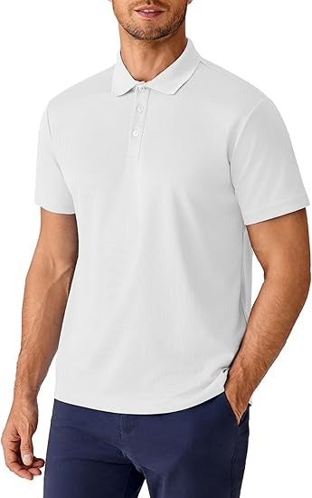 PINSPARK Men's Quick Dry Performance Polo Shirt